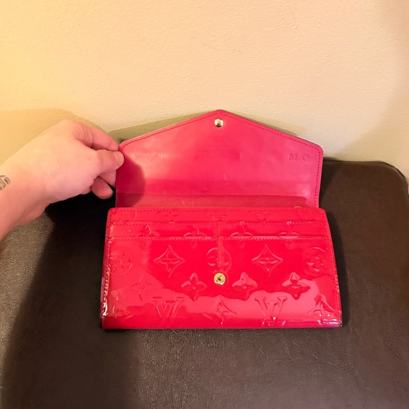 Louis Vuitton Vernis Sarah Wallet Pink Monogram Patent Leather LV - Picture 3 of 9